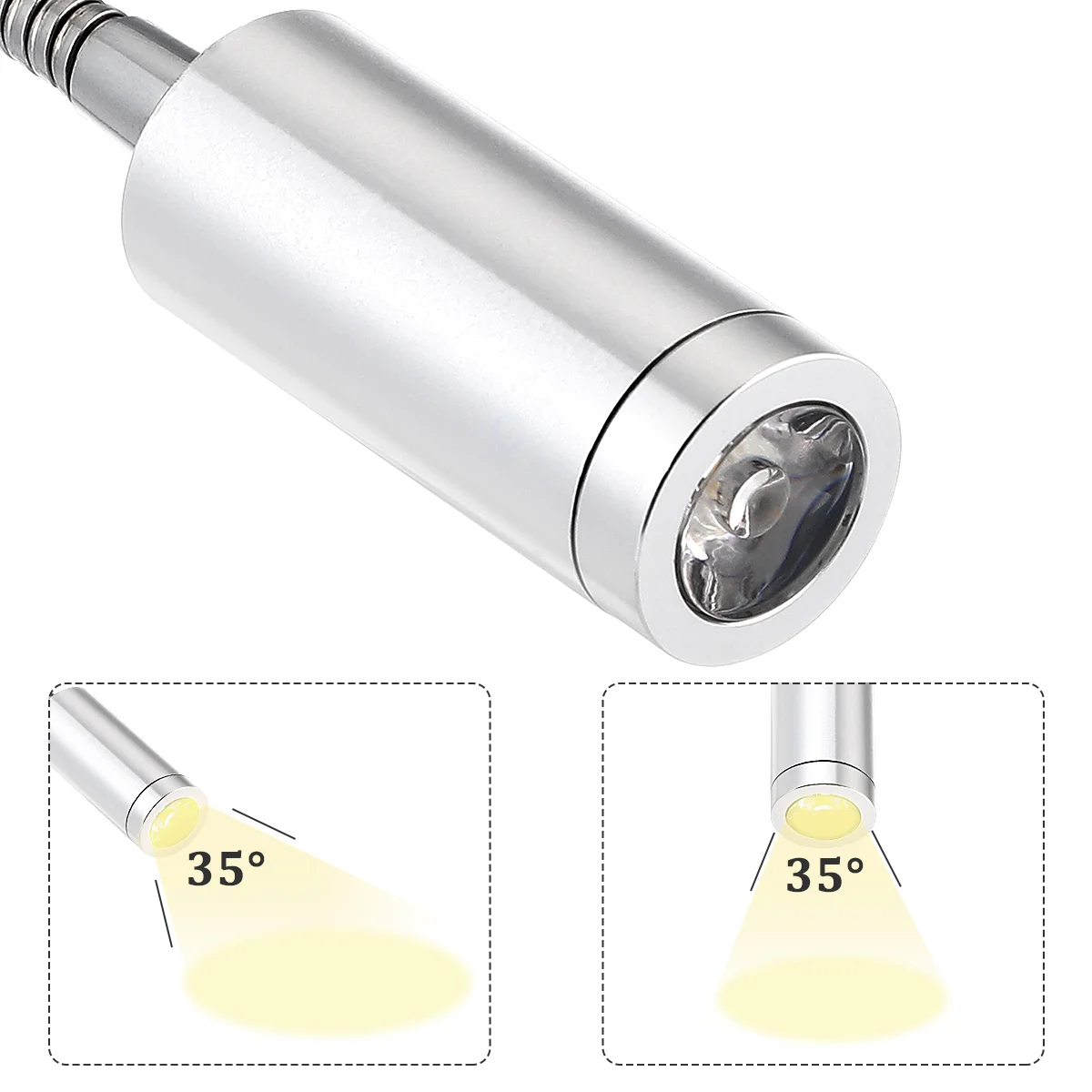 Mobestech AC 85-265V 3W 360-градусный светодиодный настенный светильник с гибким