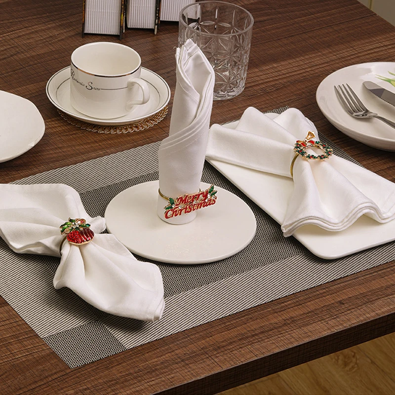 

Женское кольцо, украшение для рождевечерние, обеденного стола, кольцо из сплава для салфеток на стол для нового года, свадьбы, банкета, отеля