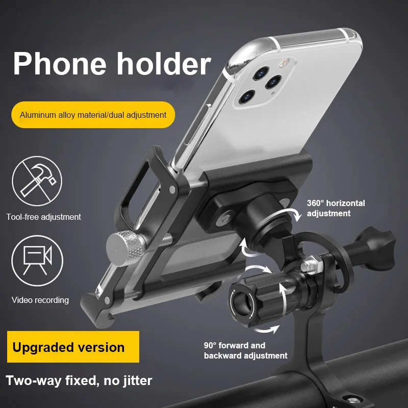 

Bicycle Phone Holder For 3.5-6.5 Inch Mount Adjustable Mtb Cell Mobile Phone Holder Standbase Aluminum Bracket Bike Accessories