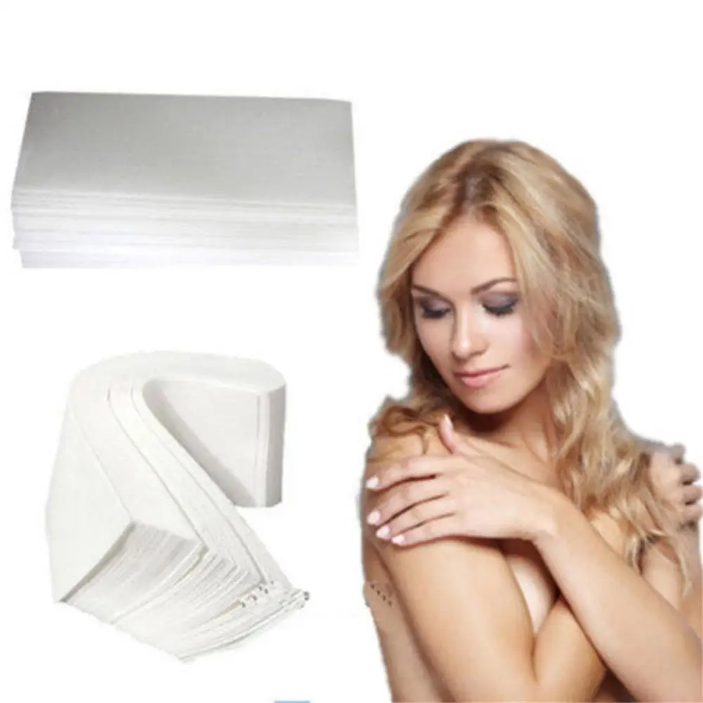 

100Pcs Lady Disposable Non-woven Wax Depilatory Paper Arm Leg Hair Removal Strip