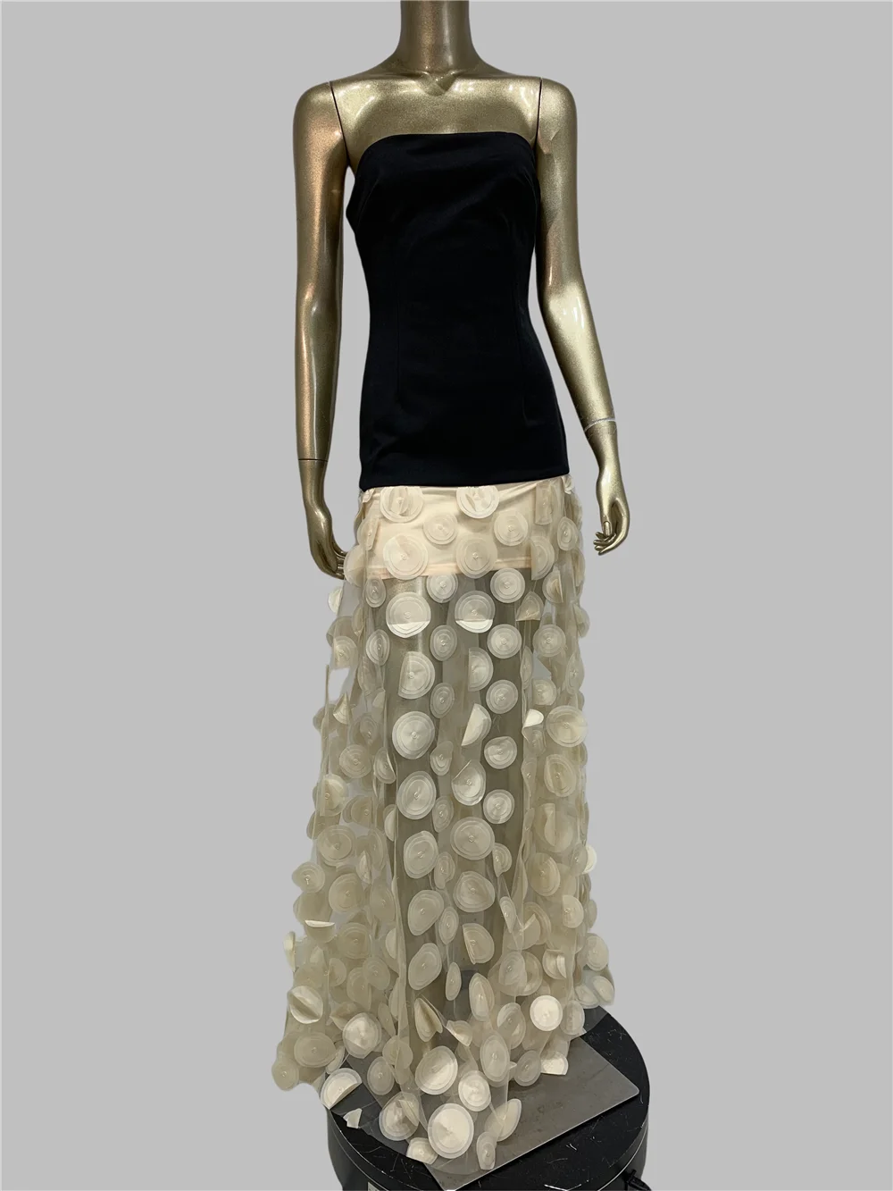 Женское роскошное элитное модное лоскутное платье High Street без бретелек макси