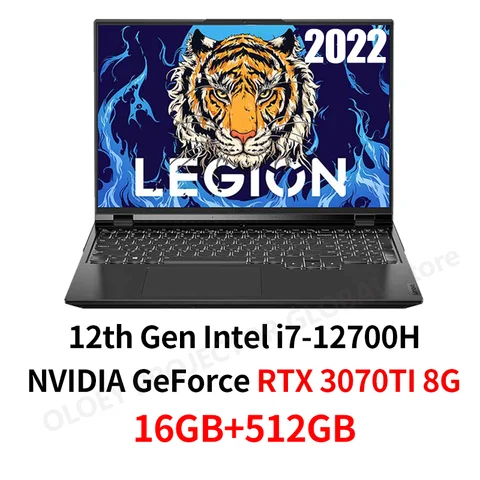 RU в наличии 2022 Lenovo Legion 5i Pro Y9000P Игровой ноутбук i7-12700H Ноутбуки RTX3060 RTX3070 Ti 2K 165Hz 16G DDR5 512G PCIE4.0 Быстрая доставка