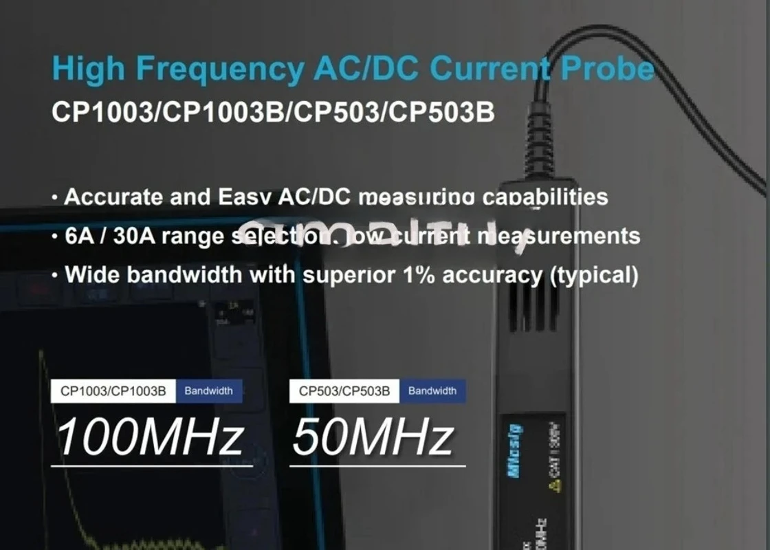 Фото Практически новый токовый пробник Micsig CP1003B 100 МГц – состояние 99% нового, двойной диапазон 5А/30А, в комплекте кабель BNC и кейс, минимальное количество использований. №2