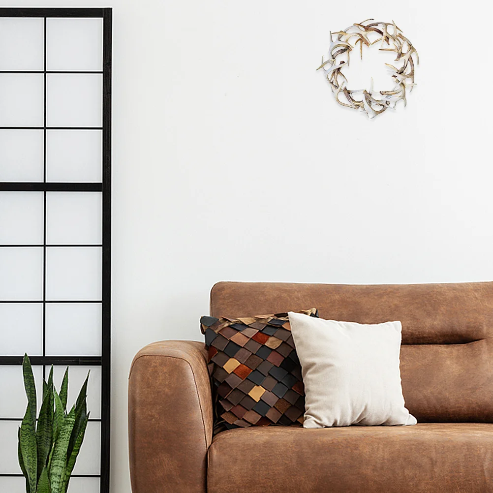 Рождественский садовый настенный орнамент домашний декор гирлянда с рогами