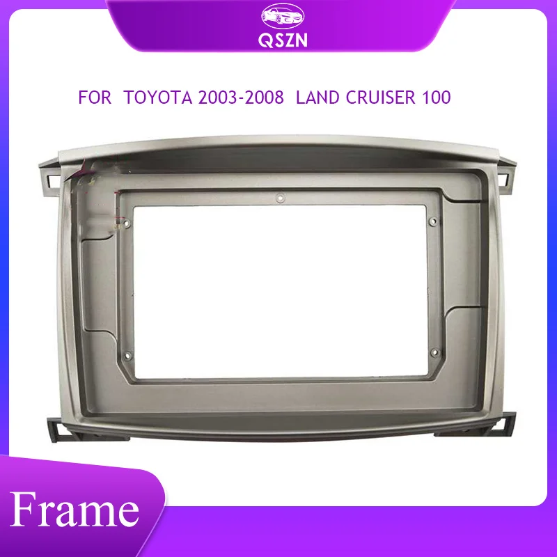 

QSZN CAR frame 2Din Car DVD Stereo Panel Radio Fascia for 2003-2008 Toyota LAND CRUISER 100 and 1998-2007 Lexus LX-470