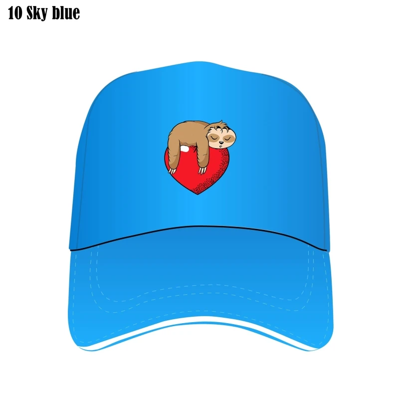 

Women Sweet Love 90S Cute Sloth Bill Hat Female Cartoon Lady Fashion Flat Brim Print Mesh Caps Graphic Bill Hats Bill Hats