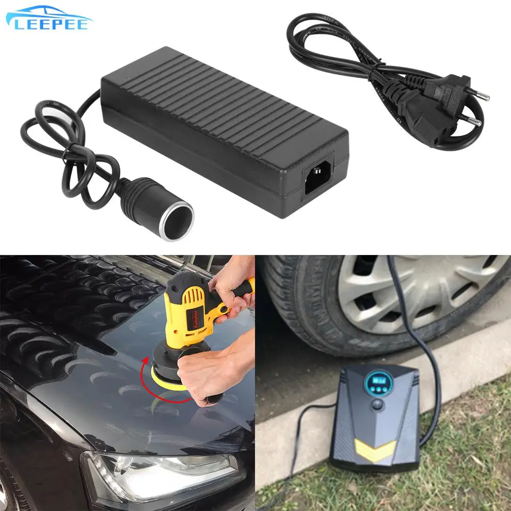 

EU US UK Plug Supply Lighter 110V/ 220V to 12V 15A Power Adapter AC/DC Convert Cigarette Lighter Converter