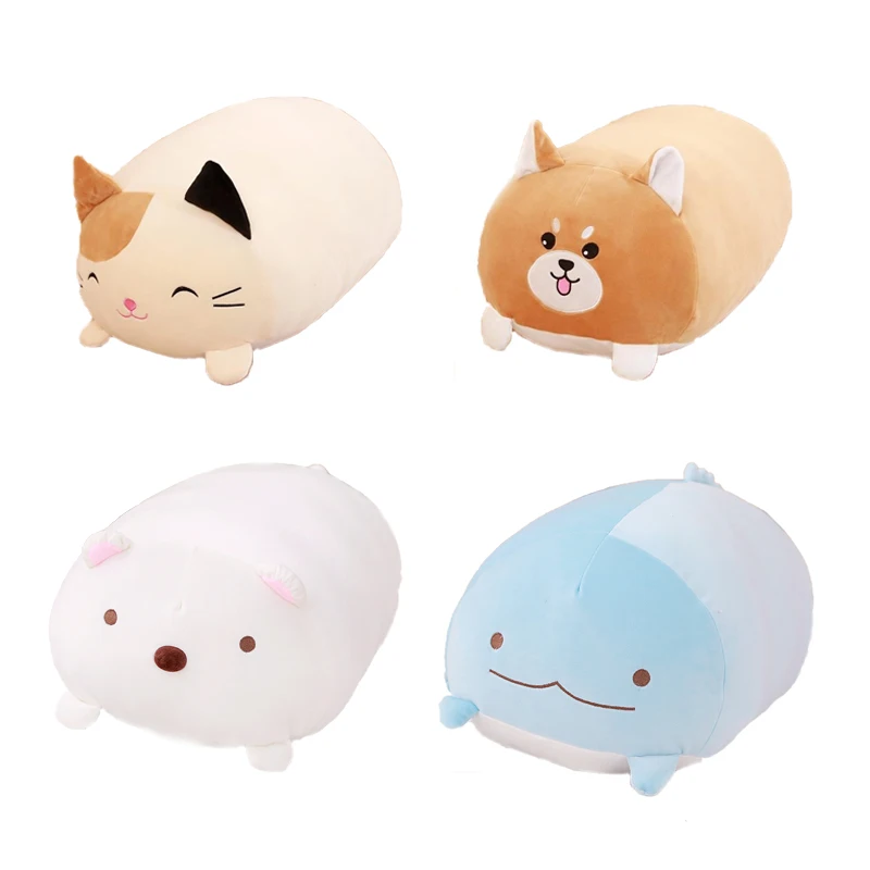 

Soft Cartoon Animal Pillow Cushion Plush Toys Stuffed Dolls Cute Fat Dog Cat Chinchilla Penguin Pig Frog Birthday Gift 28-60cm