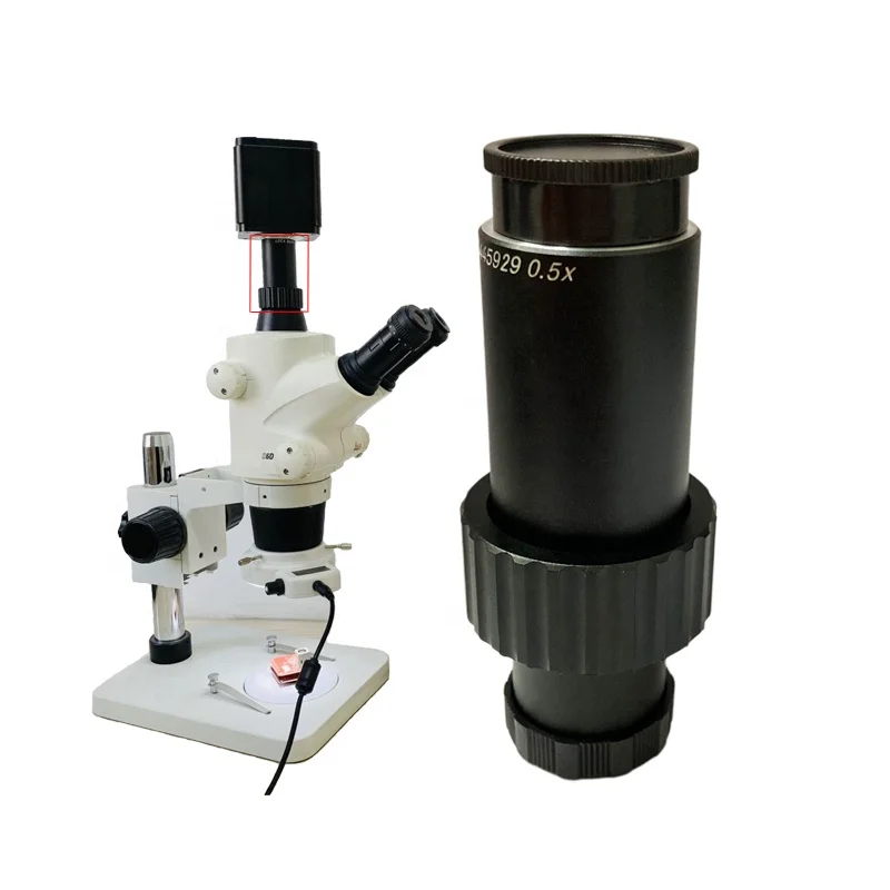 

Factory Supply 0.5X C mount Stereo Microscope Camera Adapter for S6D S9D MS5 MZ6 M125 M205