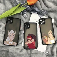 she ra and the princesses of power phone case for iphone 13 12 11 pro max mini xs xr x 8 7 plus black matter translucent cover