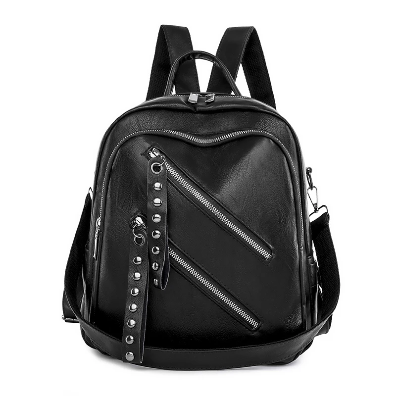 

Роскошный дизайнерский рюкзак для женщин, ранец из мягкой искусственной кожи в стиле ретро, Женская вместительная Студенческая школьная сумка с несколькими карманами для девочек