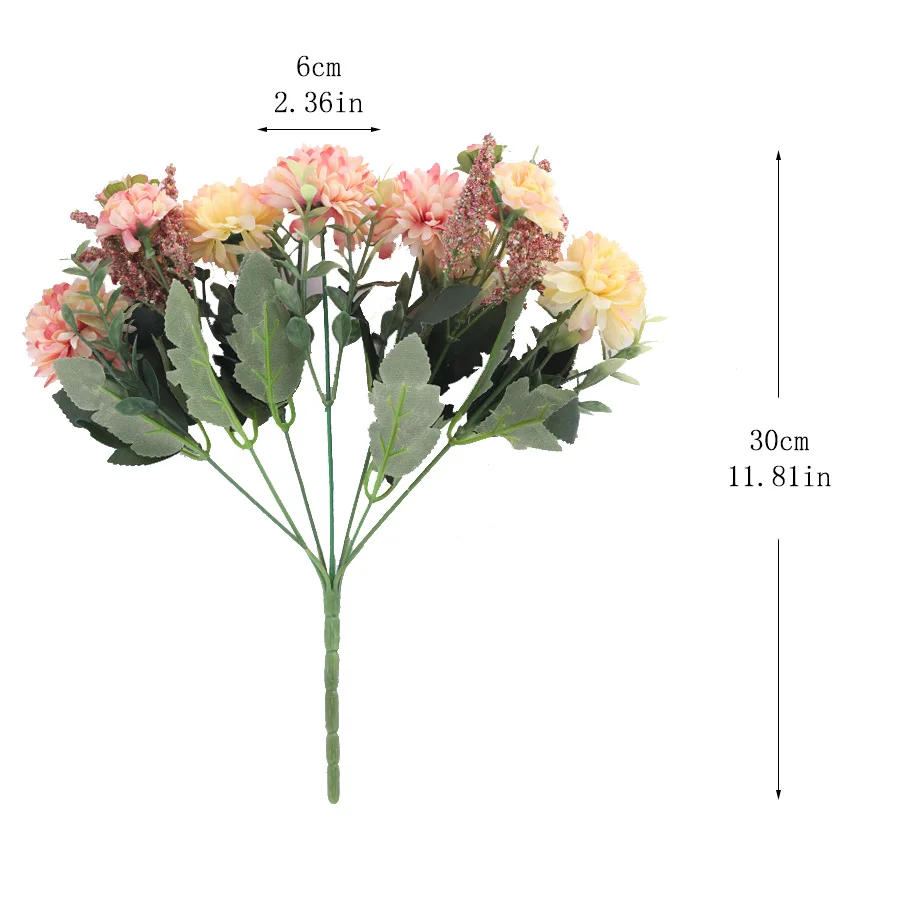 

Hydrangea Silk Flower Ball White Dandelion Artificial Flowers Birthday Home Wedding Decoration Accessories Fake Flowers Bouquet