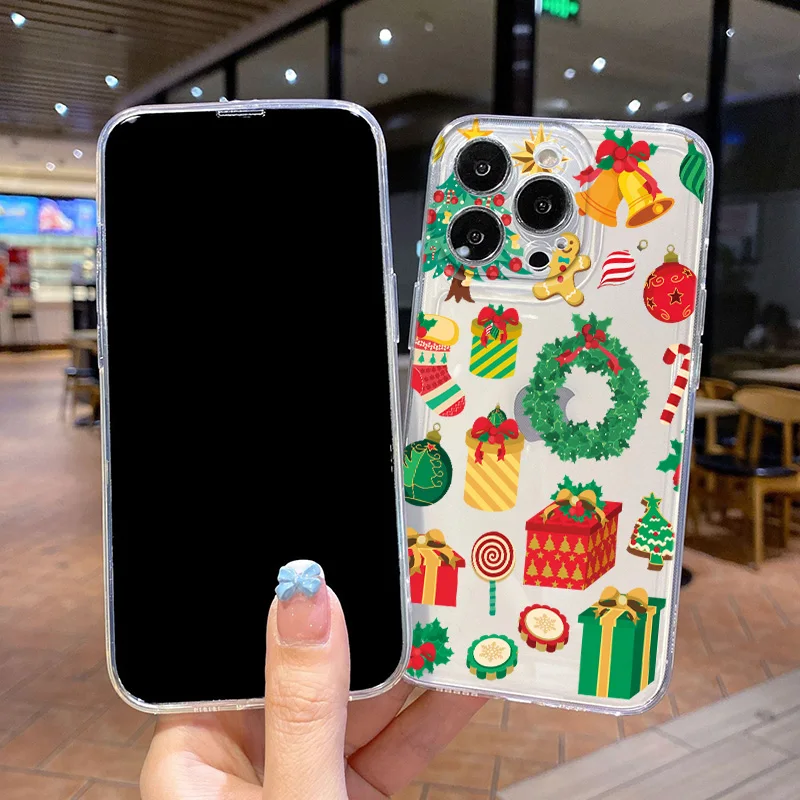 Модный рождественский узор для OPPO A16 31 5 53 55 60 72 76 78 92 9 97 98 2 92S K11 F11 Pro Прозрачный