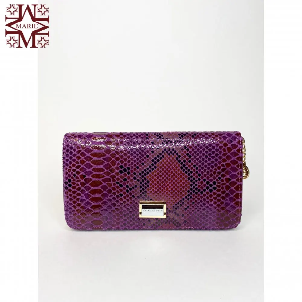 Большой женский кошелек из натуральной кожи на молнии 20/10/2 см. - тренд 2022 доставка