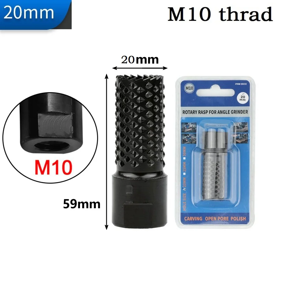 

1 Pc Cylindrical Grinding Head M10 M14 Thread Adapter Polishing Bit For Wood Carving File Burring Tool Angle Grinder Accessories