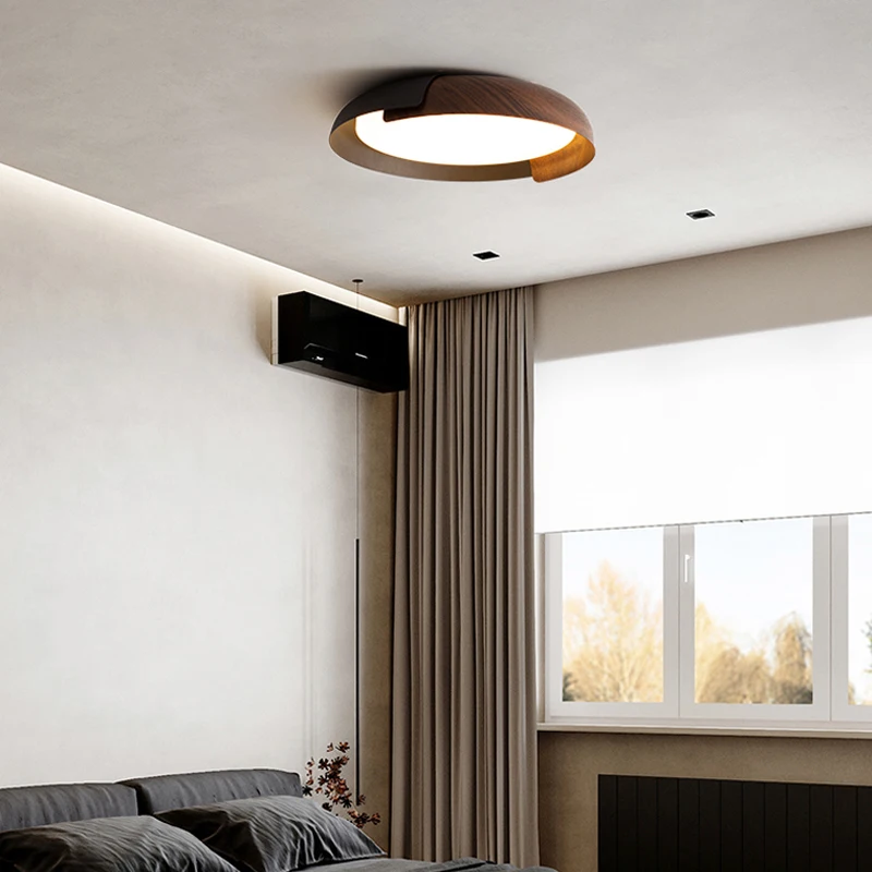 Японская потолочная лампа для спальни современный минималистичный светильник в