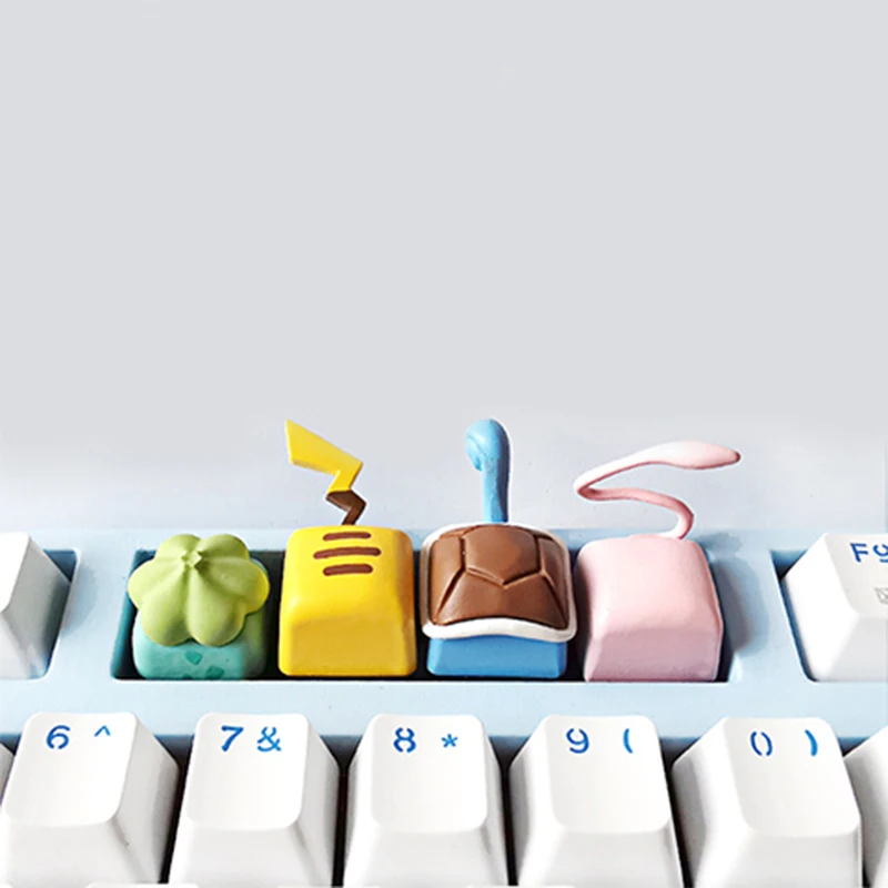 Teclas artesanales personalizadas con estilo de Anime para teclado mecánico, accesorios de resina bonitos para teclados, Diy