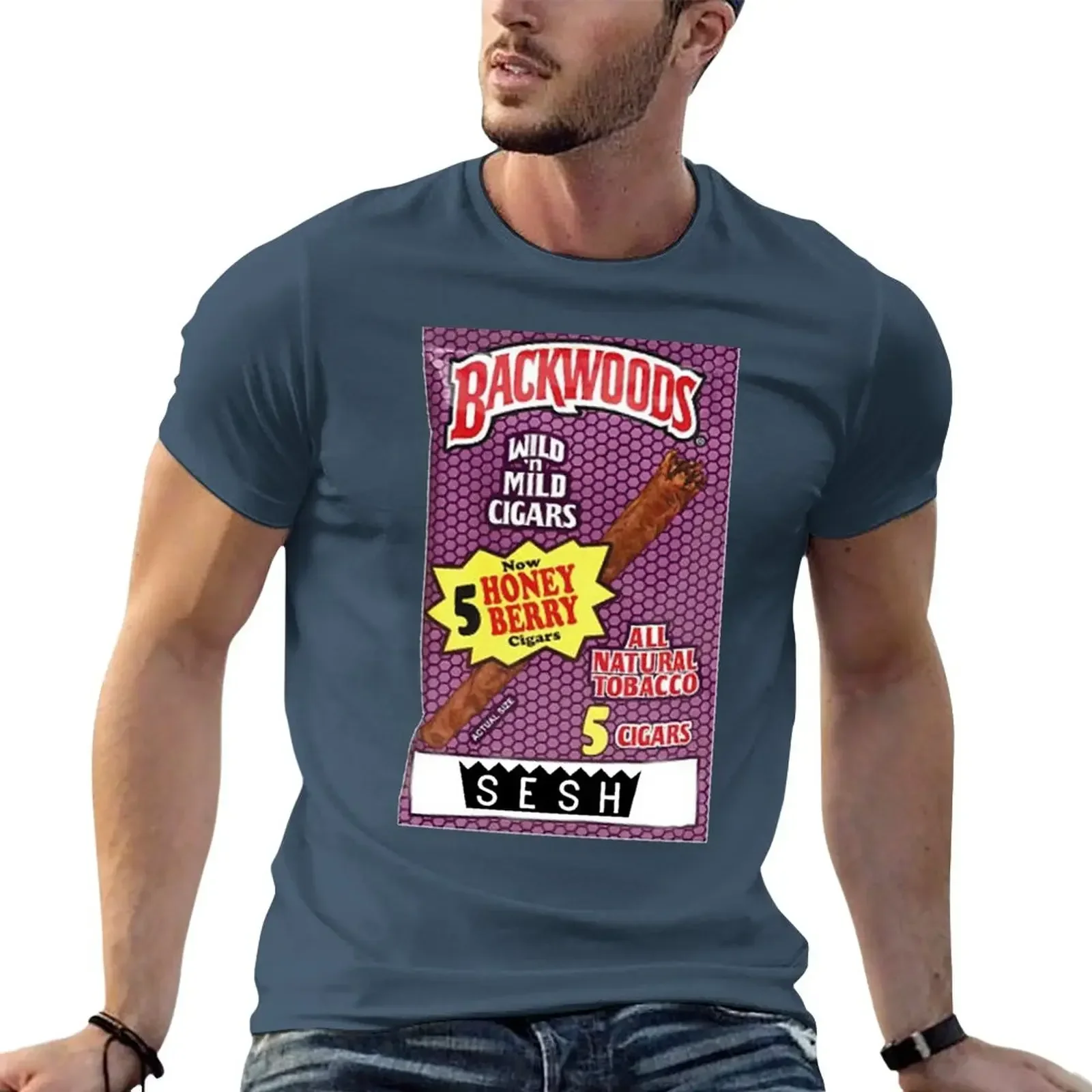 Командная футболка BACKWOODS блузка корейская мода мужские футболки упаковка