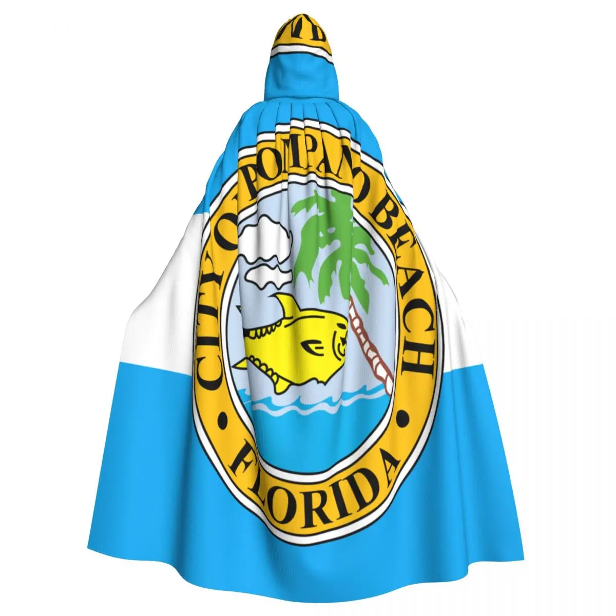 

Унисекс, флаг помпано, пляжный плащ Флориды с капюшоном, длинный костюм ведьмы, косплей