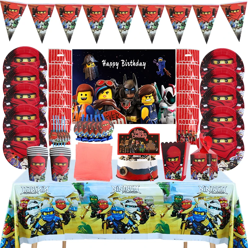 

Legao Ninjagoing детское украшение для дня рождения Женская Праздничная Вечеринка одноразовая скатерть