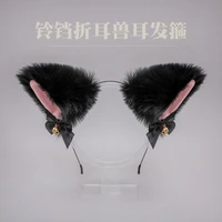 new japanese encanto cute plush bell bow lolita headwear fox ear cat ear headband student girl anime cosplay accessories