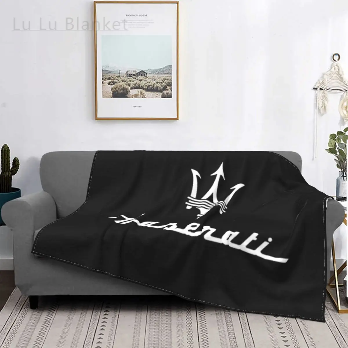 

Maserati Latin Logo White Creative Design Comfortable Flannel Blanket