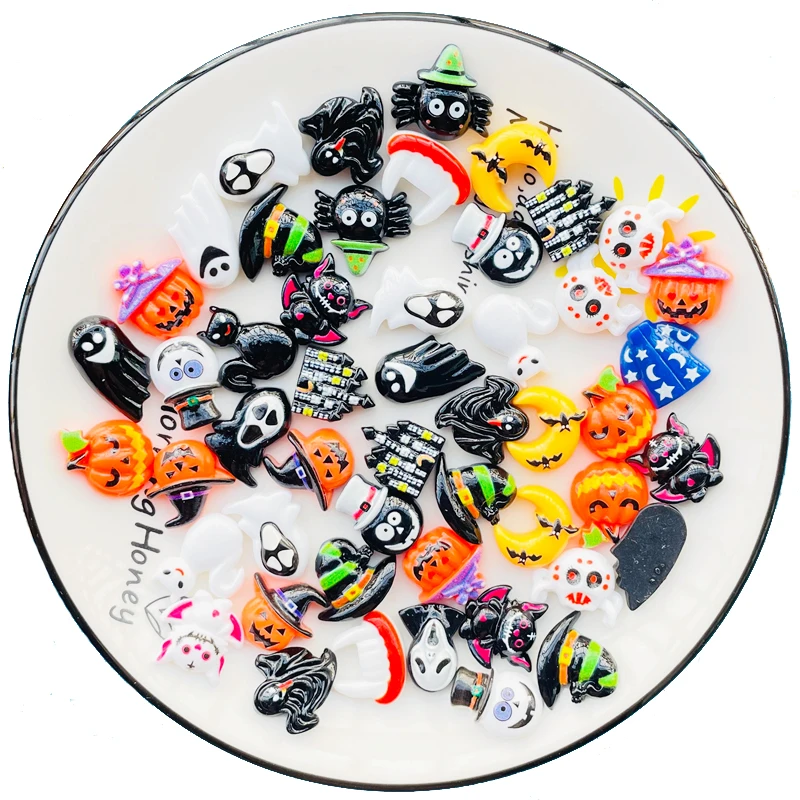 30 шт. новые кавайные забавные мини-кабошоны из смолы с плоской задней