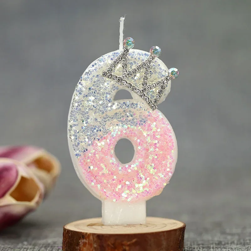 

Розовые свечи с цифрами MOONBIFFY для дня рождения