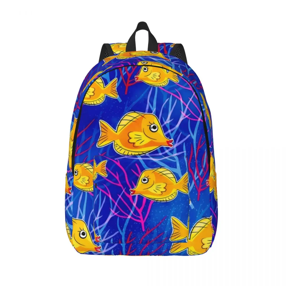 

Рюкзак женский из полиэстера с принтом в виде тропических морских рыб