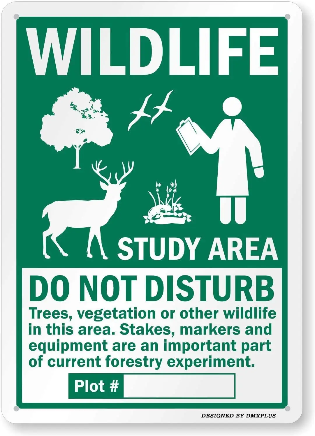 Wldlfe Study re — Do Not Dsturb Trees Vegetton n Ths Sgn 8 x 12 дюймов Metl