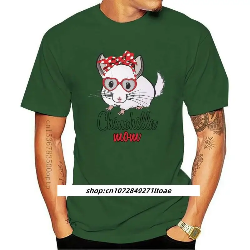 

2022 Vintage Chinchilla Mom Gift T-Shirt Women Short Sleeve Elegant Woman Casual Funny Animal Print Girl Top Mujer Tee Shirt