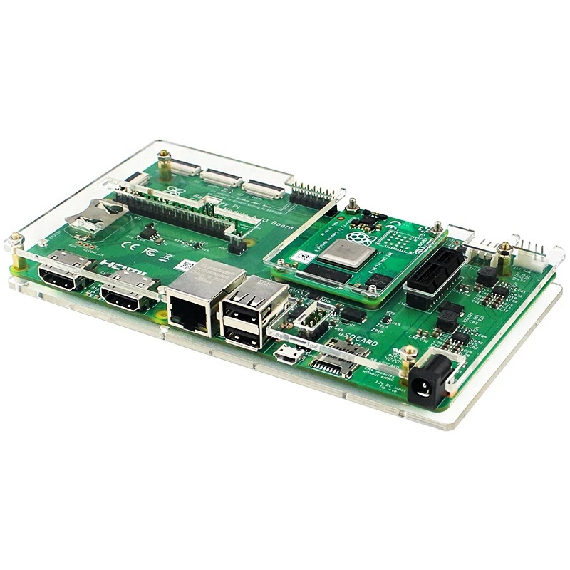 

Для Raspberry Pi CM4 IO Board акриловый чехол прозрачный корпус для Raspberry Pi Compute Module 4 плата IO