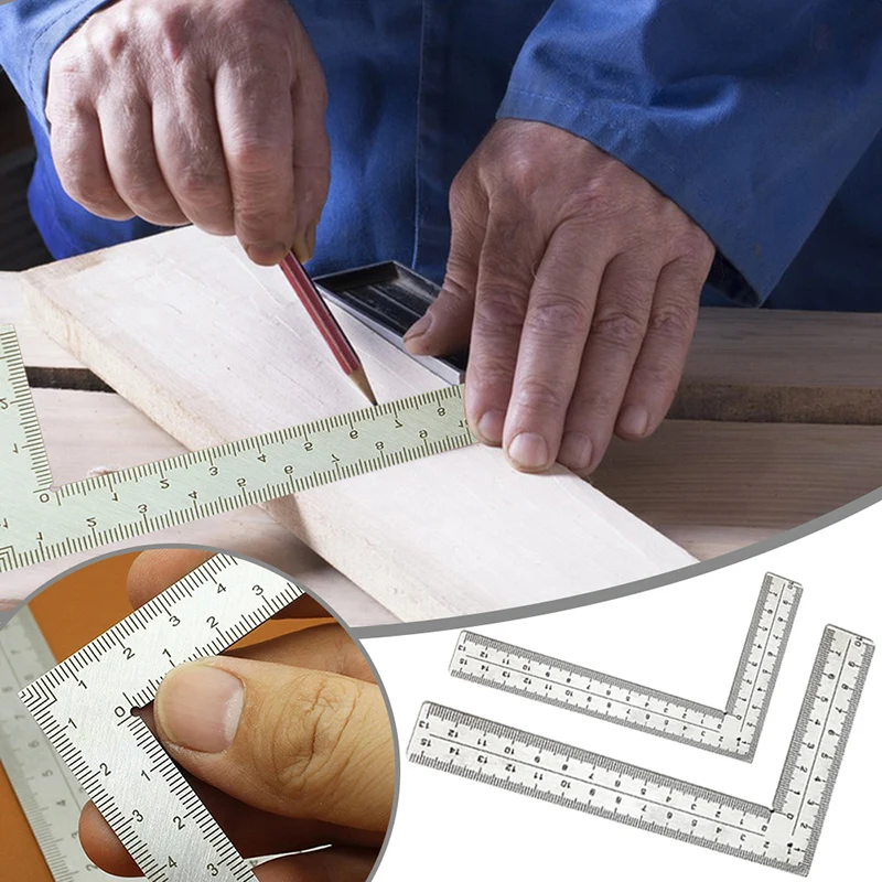 

Ruler Square Measuring Layout Square Stainless Mini Right Framing Tool Ruler High Steel Angle Precision L Building For Gauges