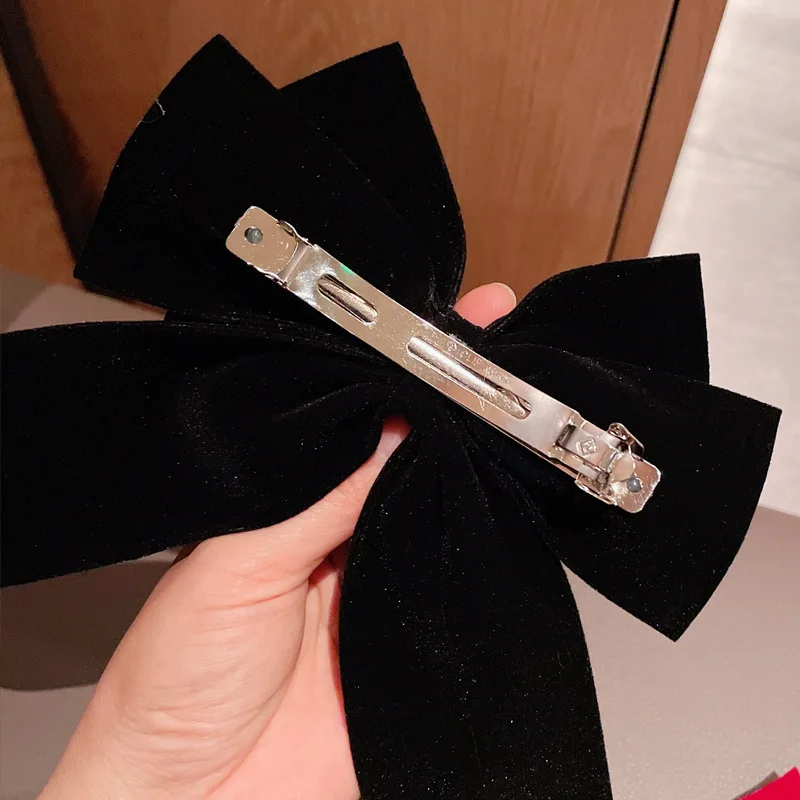 Элегантные Винтажные Бархатные Заколки Для Волос С Жемчужным Бантом Женщин Из