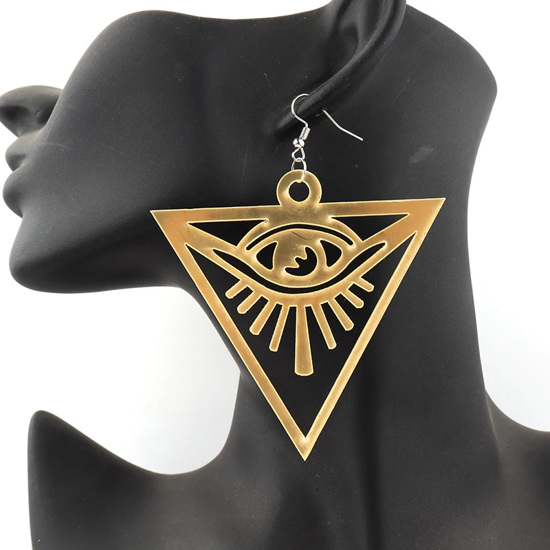 

Free shipping! Newest Triangle Evil Eye Earrings