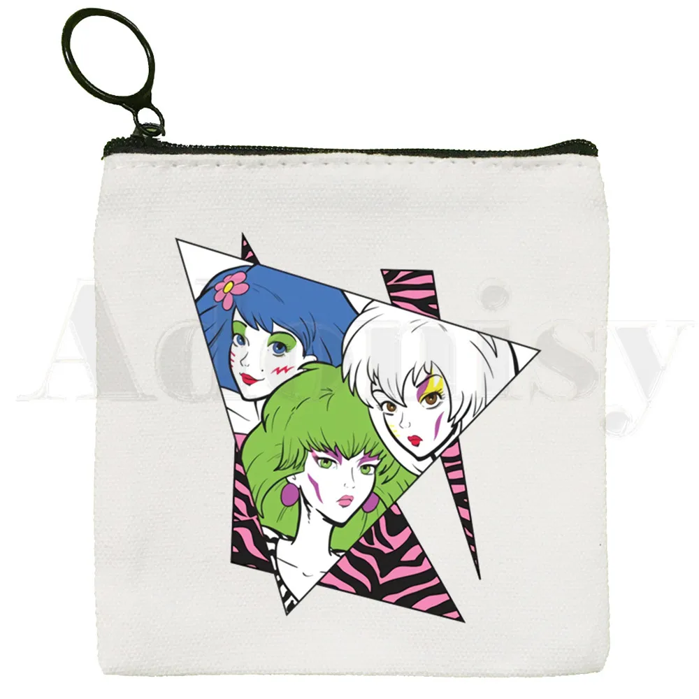 Jem And The Holograms Fashion Hipster Rock Hip Hop Coin Purse Storage Small Bag Card Bag Key Bag Coin Clutch Bag Zipper Key Bag