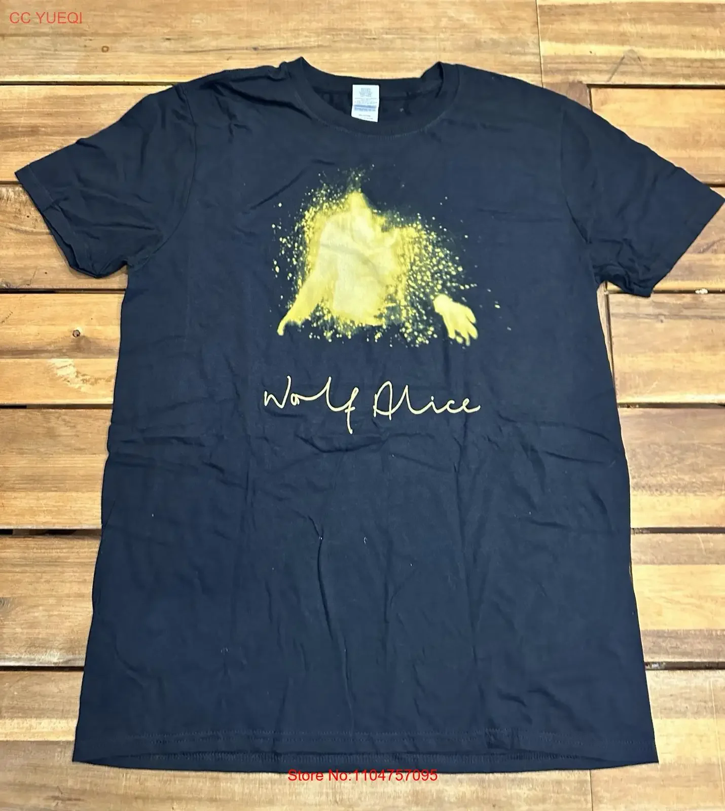 Фото Футболка Wolf Alice Music Band Tour 2016, средний черный NWOT Merch, винтажная, дышащая, универсальная, модная, с графикой, растянутая №1