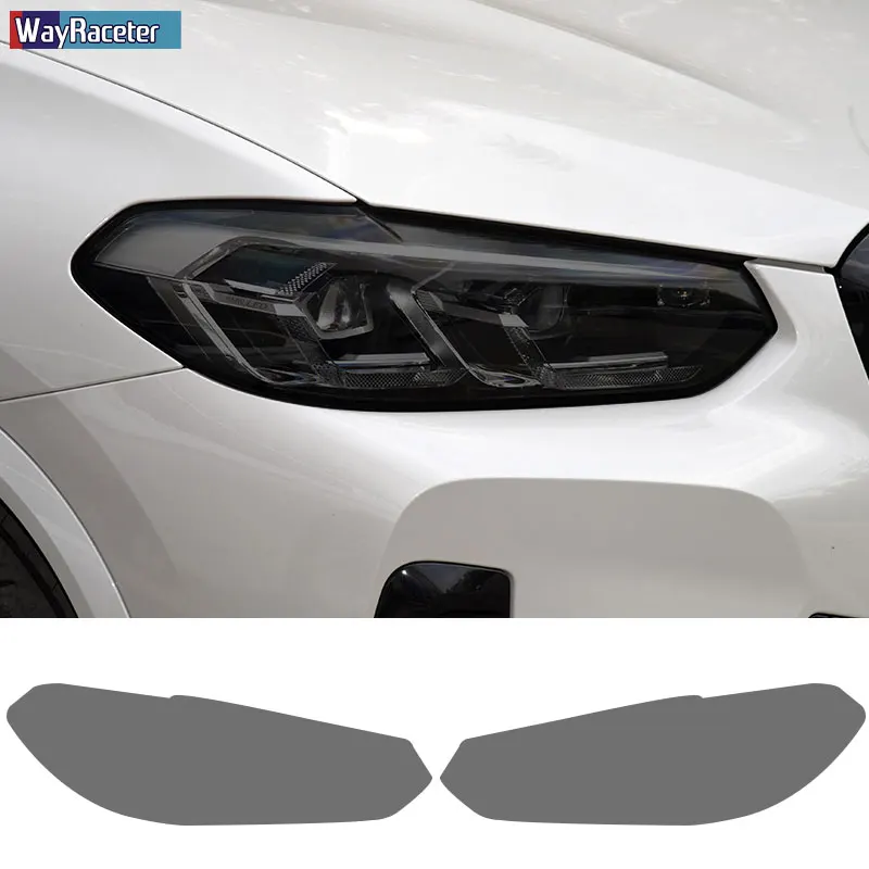 2 Pcs Car Headlight Protective Film Front Light Transparent Smoke Black TPU Sticker For BMW X3 G01 IX3 G08 Facelift 2022 2023 2 Pcs Car Headlight Protective Film Front Light Transparent Smoke Black TPU Sticker For BMW X3 G01 IX3 G08 Facelift 2022 2023