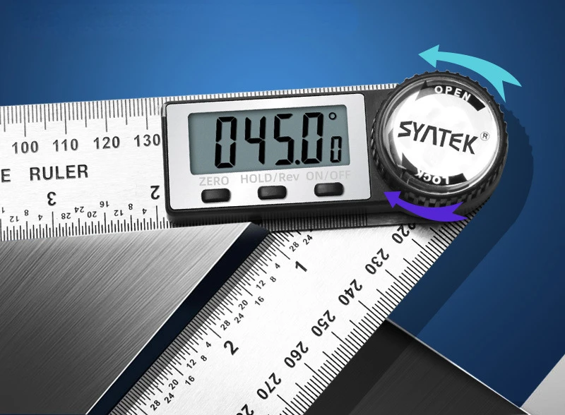 

Digital Inclinometer Angle Ruler Finder LED Display 360° Goniometer Stainless Steel Precision Spirit Level Caliper