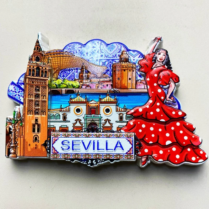 3D магнит на холодильник Seville туристические сувениры украшения коллекция подарки