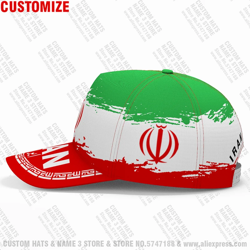 Бейсболки из Ирана 3d кепки с бесплатным именным логотипом игровой команды шапки