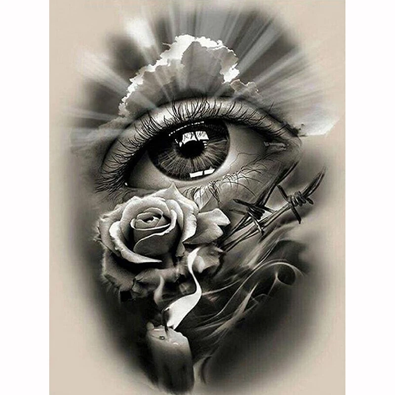 

Алмазная живопись, алмазная вышивка 5d, «сделай сам», полностью круглая, красивые глаза розы, Алмазная мозаика, алмазная краска, алмазная жив...