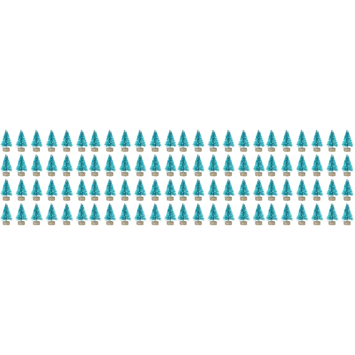 

96 Pcs Desktop Mini Christmas Tree Child Faux Pine Xmas Party Ornament Sisal Silk
