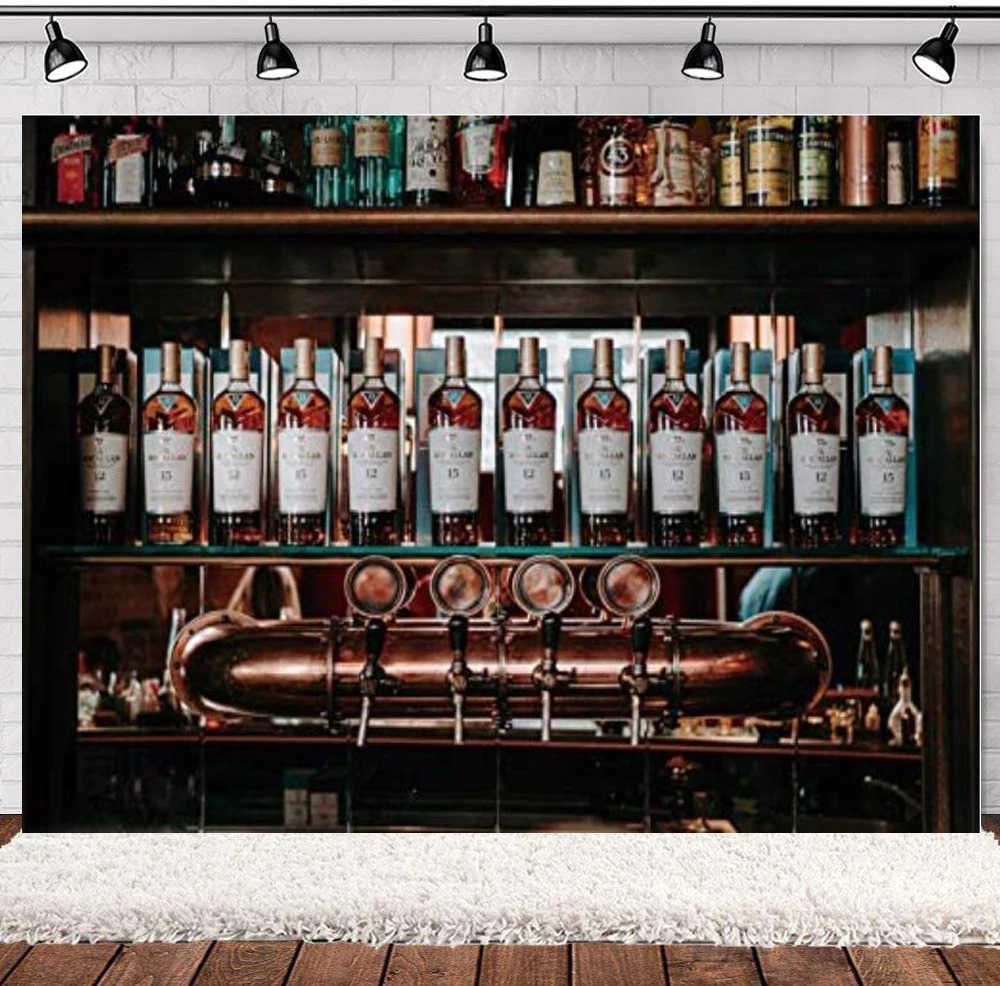 

Wine Shelf Whisky Wine Dinks Alcohol Cafe Restaurant Photography Backdrop Film Artistic Bar Dining Room Decor Live Background