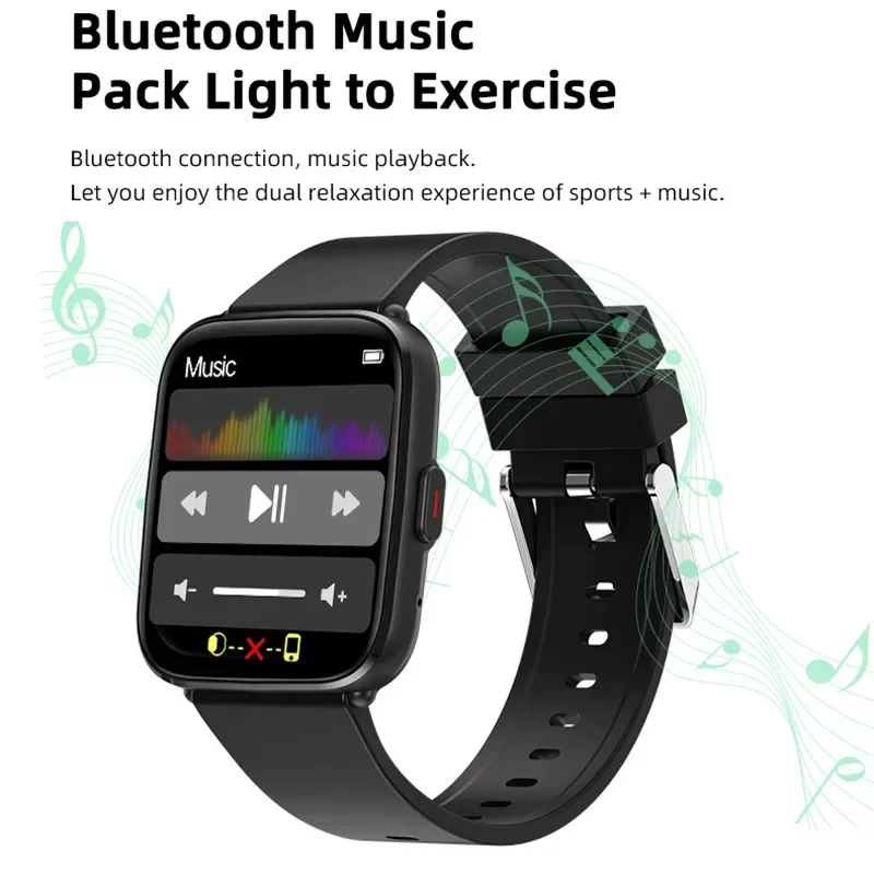 

2022 New Bluetooth Calling Men Fitness Tracker 1.69 Inch Full Touch Screen Music Player Custom Dial Women Smartwatch for Android