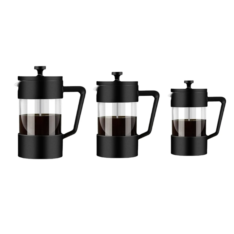 Kitchen French Press Espresso- and Tea Maker with Triple Filters Stainless Steel