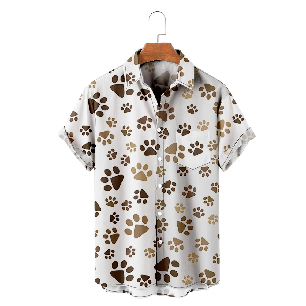 

Гавайская футболка Y2K Мужская, модная уютная Повседневная пляжная рубашка оверсайз с короткими рукавами и 3D-принтом животных, 8