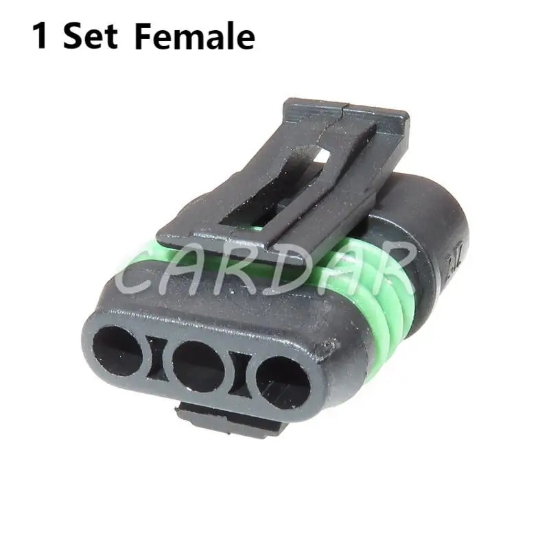 1 компл., 3-контактный водонепроницаемый Электрический герметичный соединитель для проводов, разъем переменного тока для автомобильной проводки