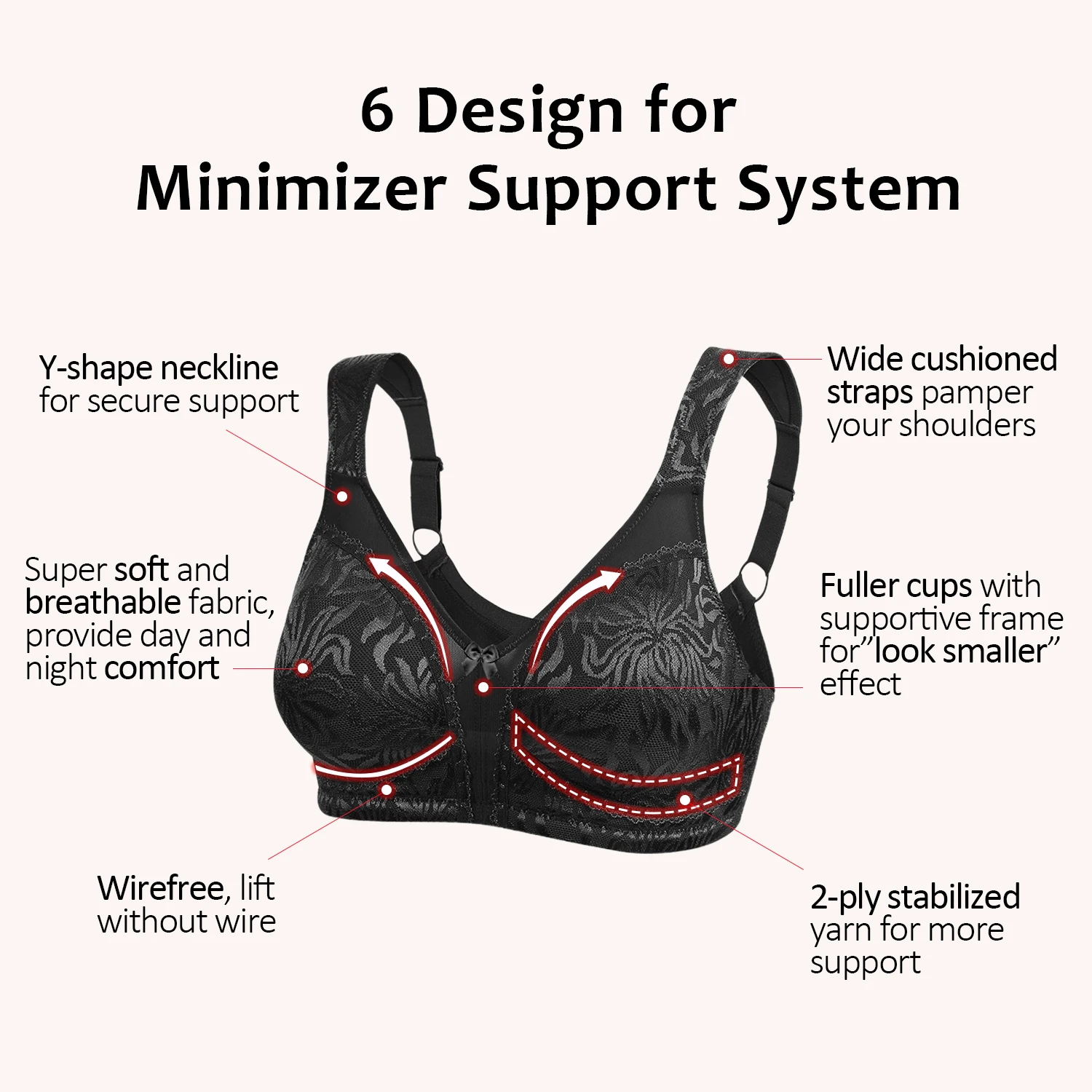 New Wirefree Plus Size Bras For Women Lace Thin Soft Full Coverage Bras Unlined Women Bra Big Size C D E F G H I Cup