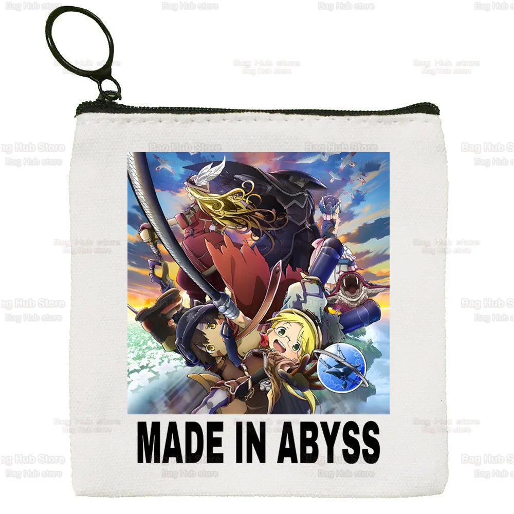 Made In Abyss Canvas Coin Purse Collection Canvas Bag Nanachi Riko Japanese Manga Small Wallet Zipper Key Bag Hand Gift